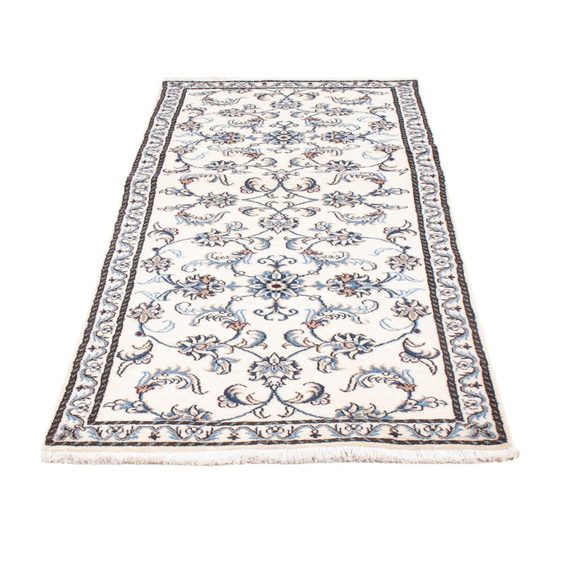 Alfombra de pasillo Alfombra persa - Nain - 195 x 77 cm - plata
