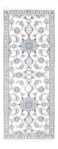 Alfombra de pasillo Alfombra persa - Nain - 196 x 77 cm - plata