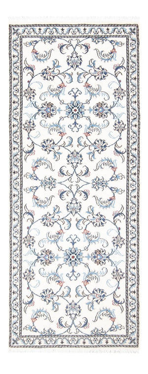 Alfombra de pasillo Alfombra persa - Nain - 197 x 78 cm - plata