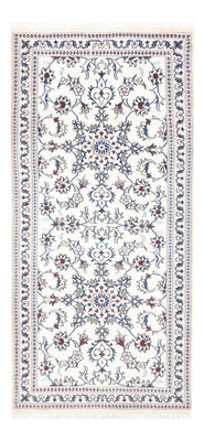 Alfombra de pasillo Alfombra persa - Nain - 192 x 88 cm - plata