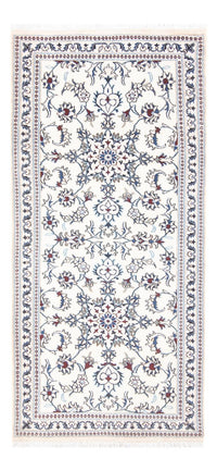 Alfombra de pasillo Alfombra persa - Nain - 192 x 88 cm - plata