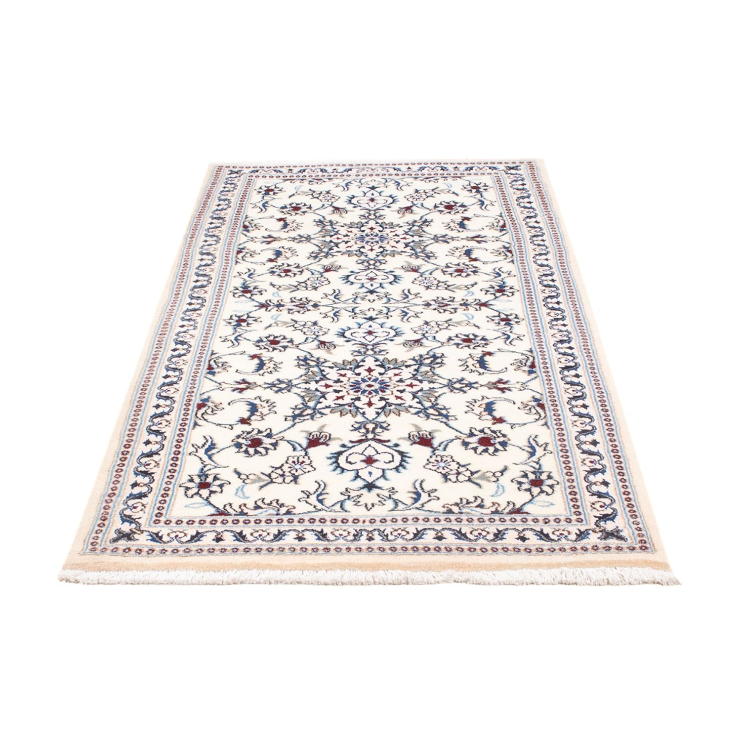 Alfombra de pasillo Alfombra persa - Nain - 192 x 88 cm - plata