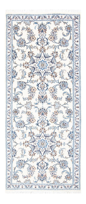 Alfombra de pasillo Alfombra persa - Nain - 193 x 83 cm - plata
