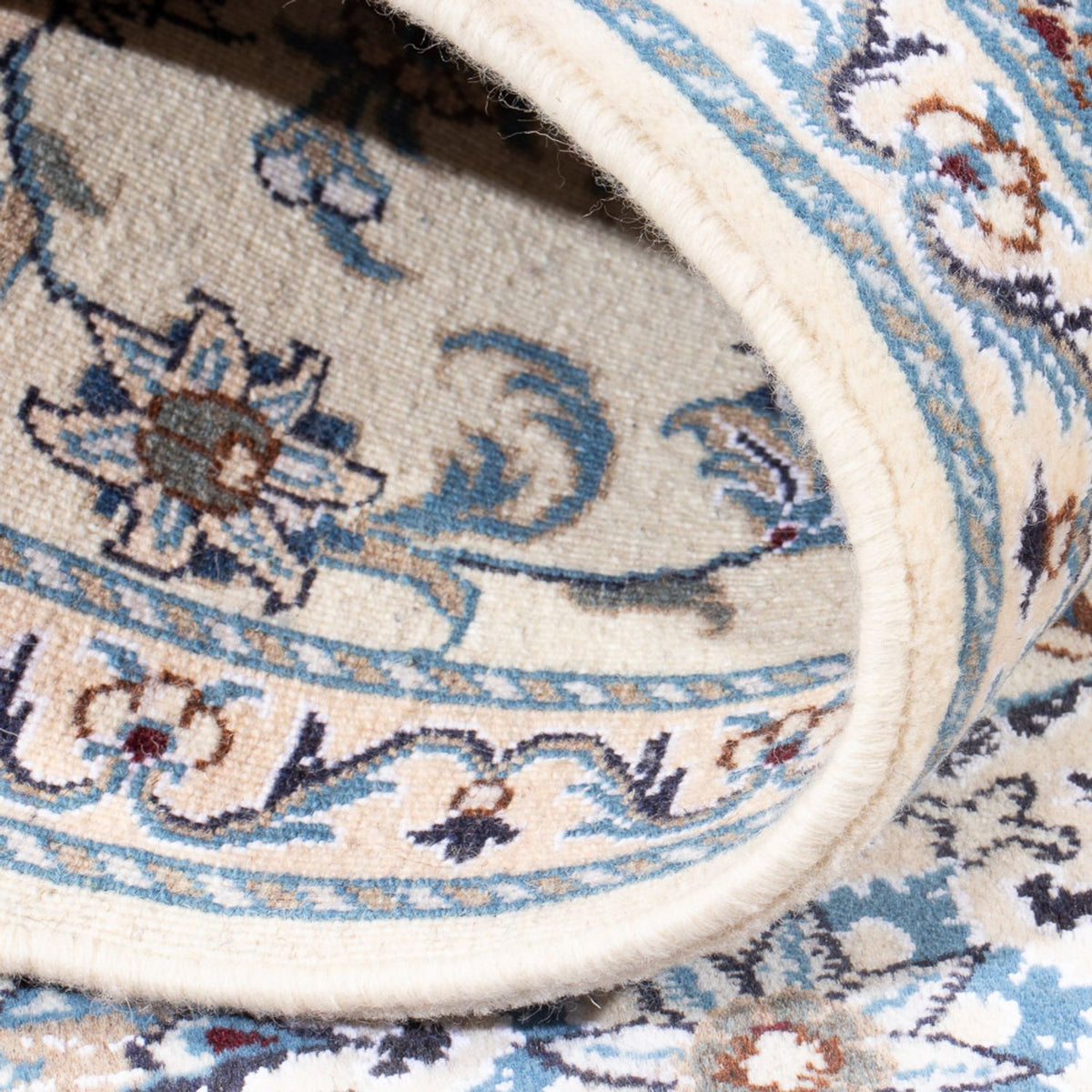 Alfombra de pasillo Alfombra persa - Nain - 193 x 83 cm - plata