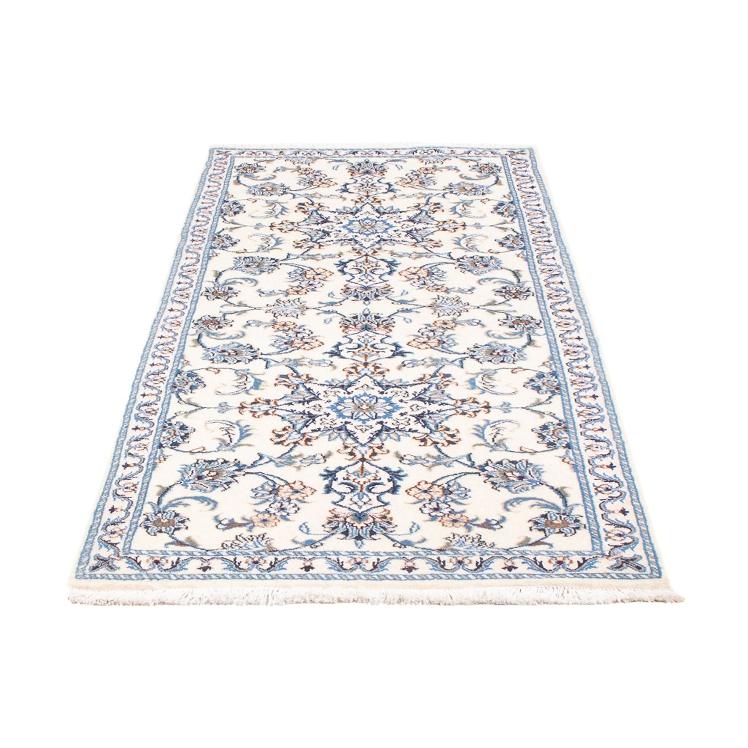 Alfombra de pasillo Alfombra persa - Nain - 193 x 83 cm - plata