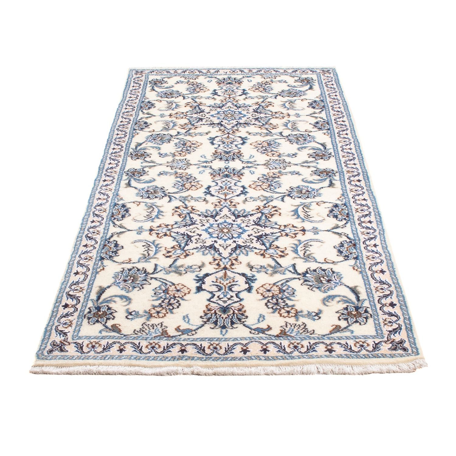 Alfombra de pasillo Alfombra persa - Nain - 204 x 78 cm - plata