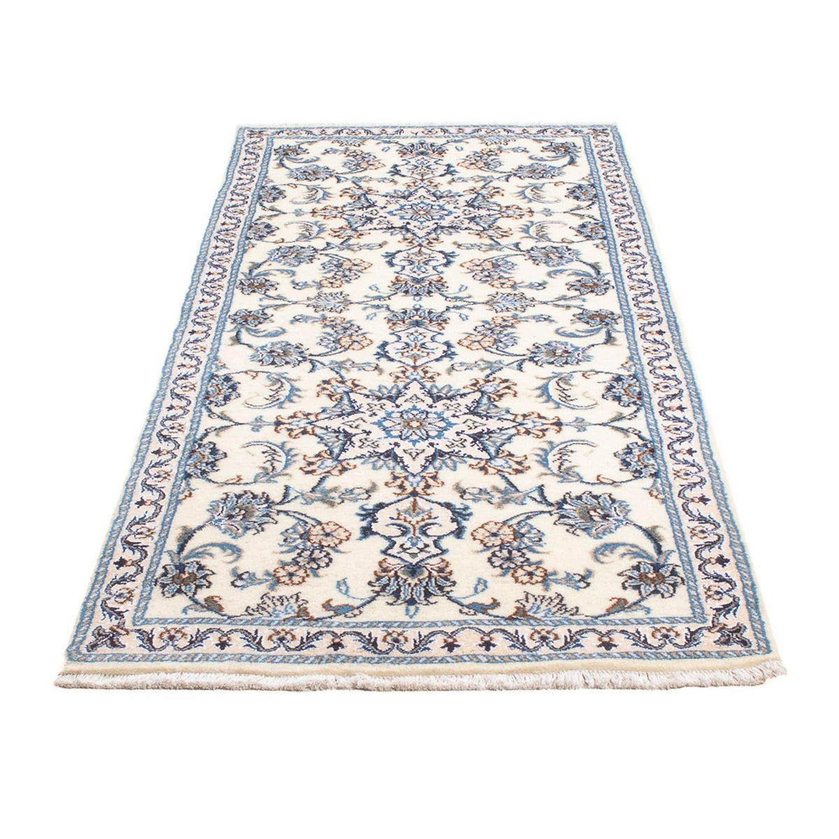 Alfombra de pasillo Alfombra persa - Nain - 204 x 78 cm - plata