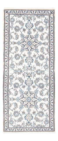 Alfombra de pasillo Alfombra persa - Nain - 198 x 78 cm - plata