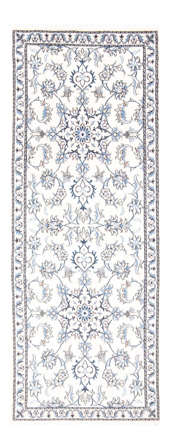 Alfombra de pasillo Alfombra persa - Nain - 200 x 77 cm - plata