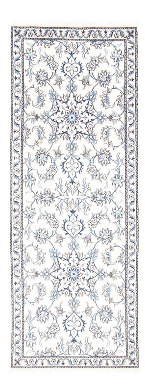 Alfombra de pasillo Alfombra persa - Nain - 200 x 77 cm - plata