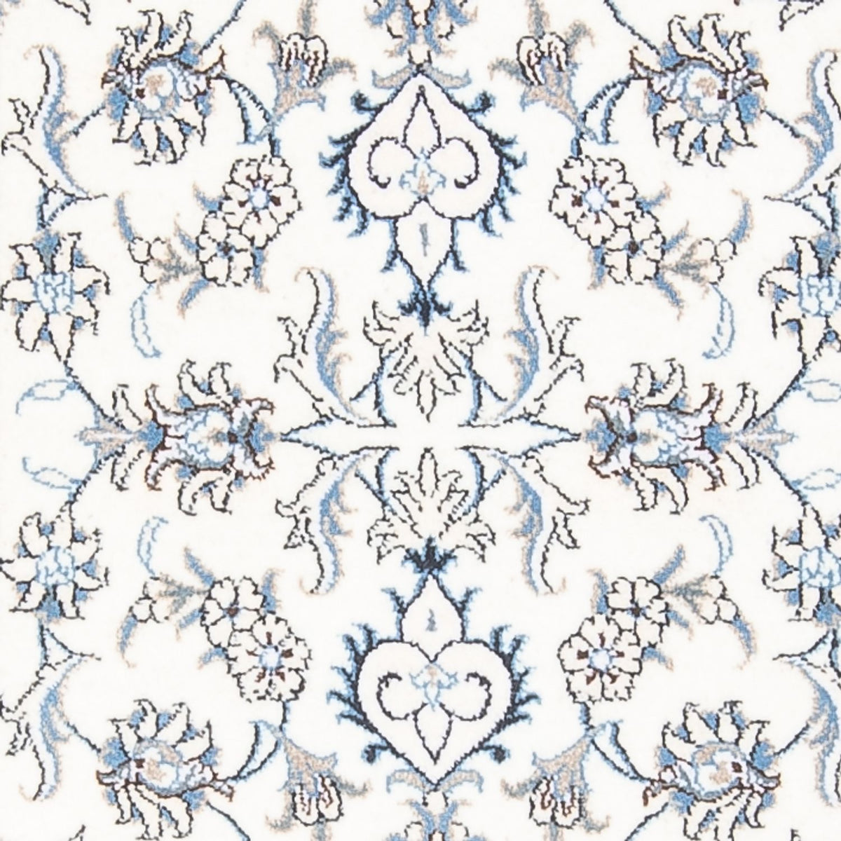 Alfombra de pasillo Alfombra persa - Nain - 200 x 77 cm - plata