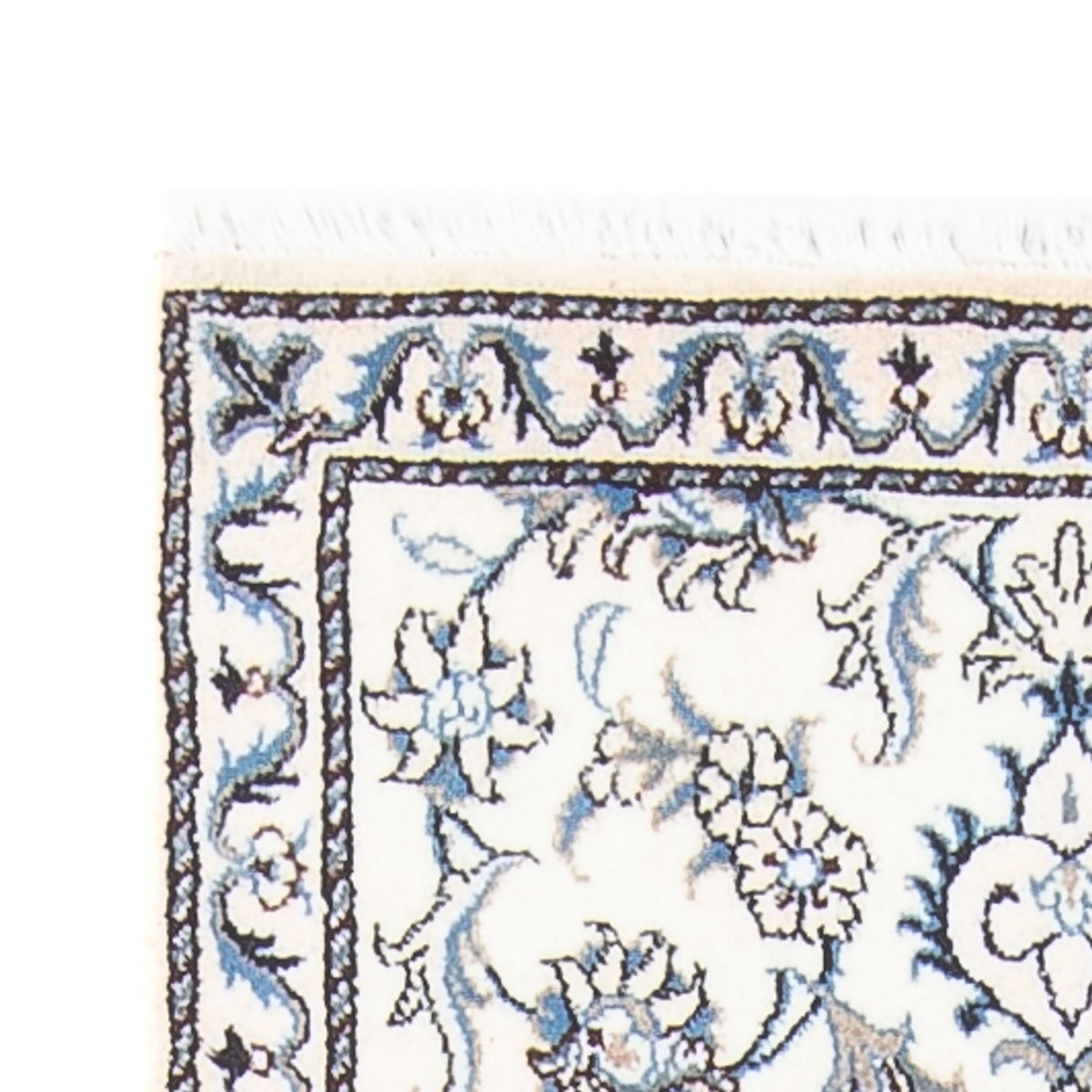 Alfombra de pasillo Alfombra persa - Nain - 200 x 77 cm - plata