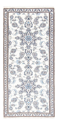 Alfombra de pasillo Alfombra persa - Nain - 188 x 84 cm - plata