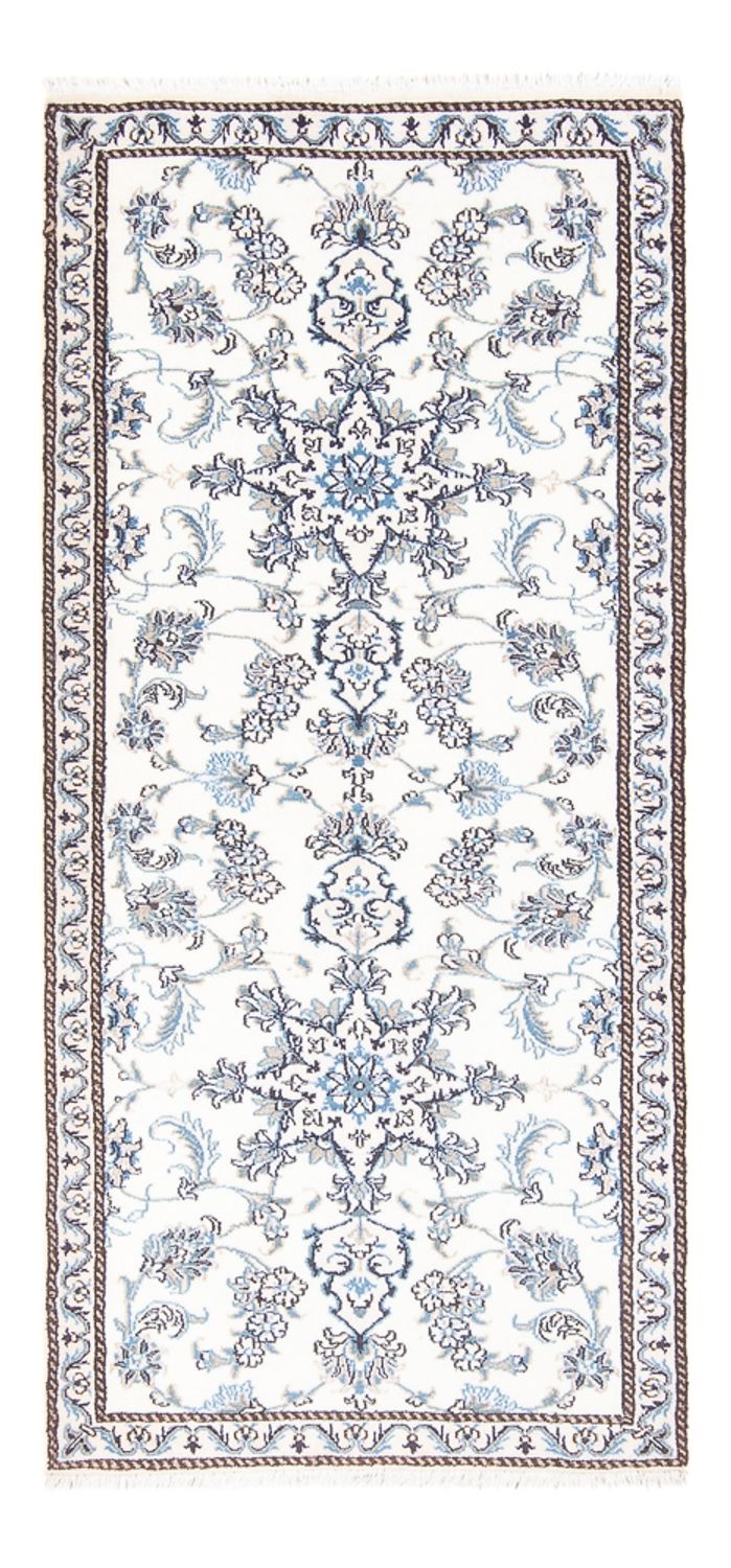 Alfombra de pasillo Alfombra persa - Nain - 188 x 84 cm - plata