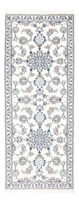Alfombra de pasillo Alfombra persa - Nain - 197 x 76 cm - plata