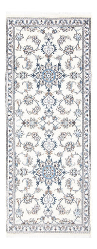 Alfombra de pasillo Alfombra persa - Nain - 197 x 76 cm - plata