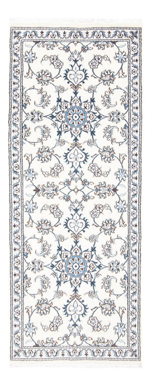 Alfombra de pasillo Alfombra persa - Nain - 197 x 76 cm - plata