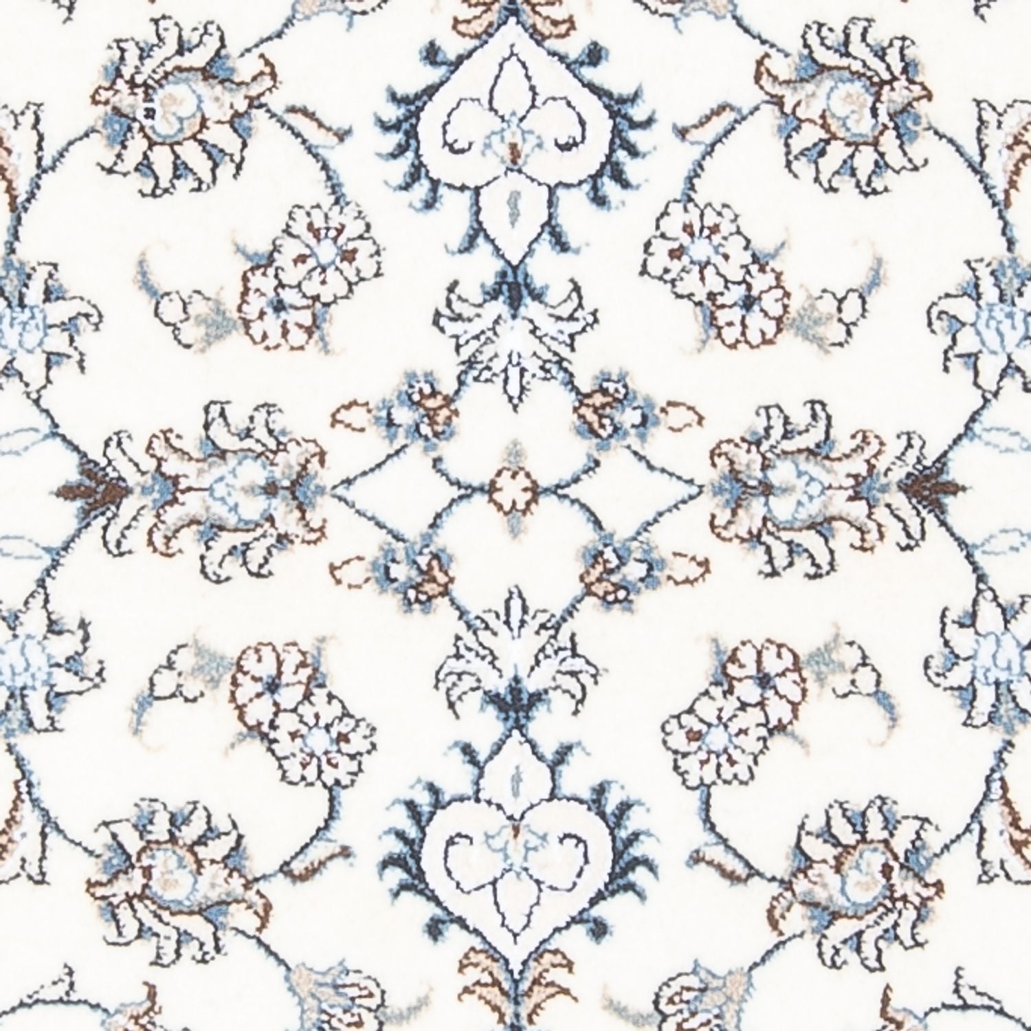 Alfombra de pasillo Alfombra persa - Nain - 197 x 76 cm - plata