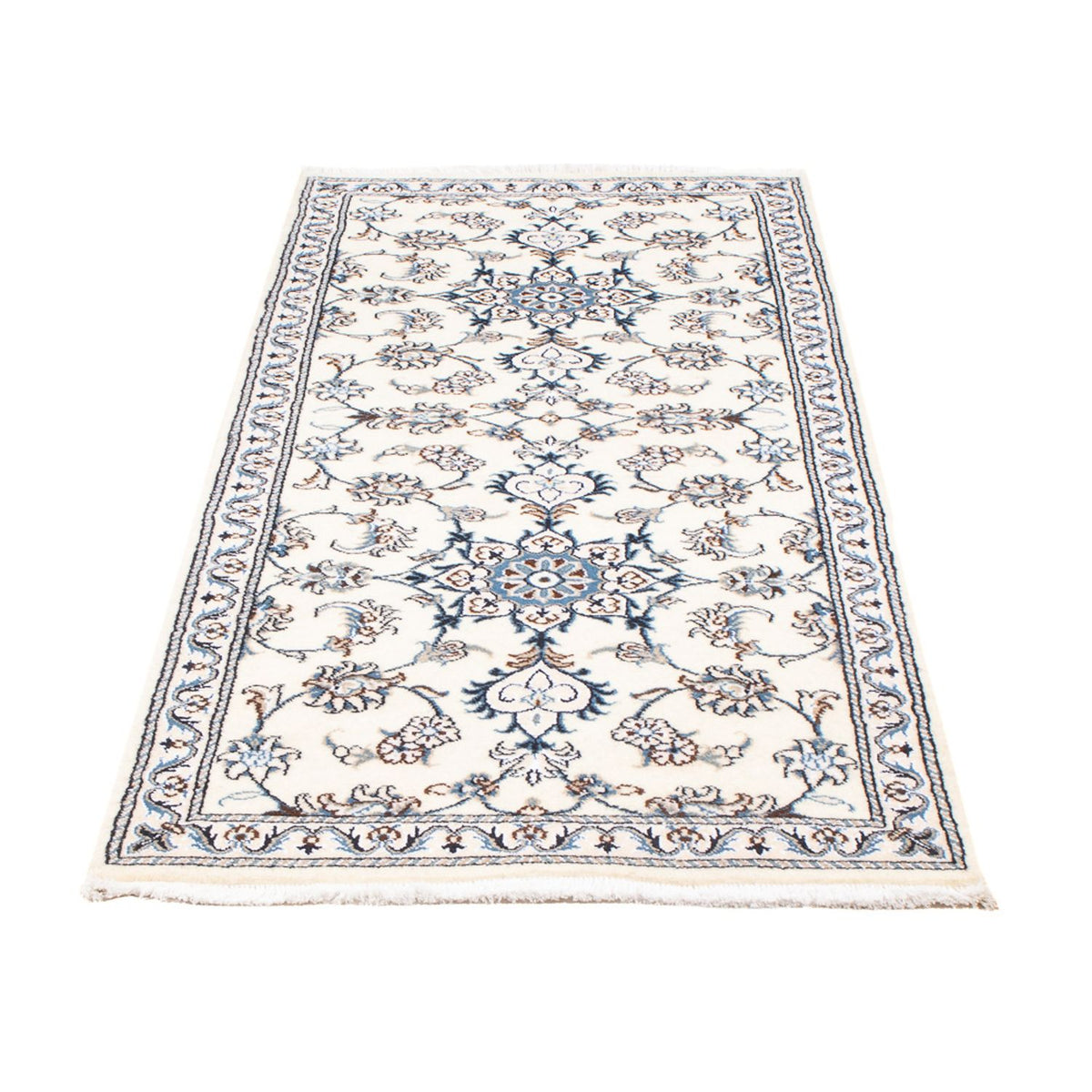Alfombra de pasillo Alfombra persa - Nain - 197 x 76 cm - plata