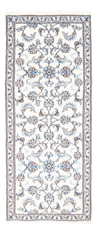 Alfombra de pasillo Alfombra persa - Nain - 200 x 80 cm - plata
