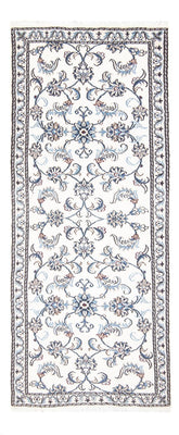 Alfombra de pasillo Alfombra persa - Nain - 202 x 78 cm - plata