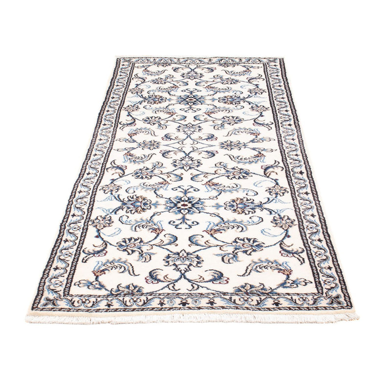 Alfombra de pasillo Alfombra persa - Nain - 202 x 78 cm - plata