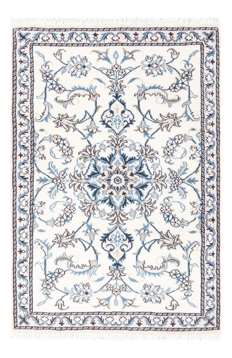 Alfombra persa - Nain - 140 x 90 cm - plata