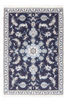 Alfombra persa - Nain - 140 x 90 cm - azul oscuro