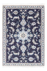 Alfombra persa - Nain - 140 x 90 cm - azul oscuro