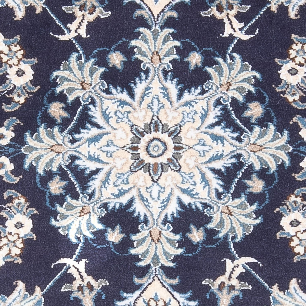 Alfombra persa - Nain - 140 x 90 cm - azul oscuro