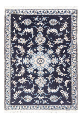 Alfombra persa - Nain - 140 x 90 cm - azul oscuro
