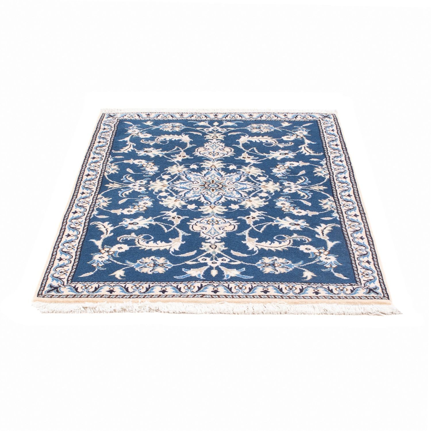 Alfombra persa - Nain - 140 x 90 cm - azul