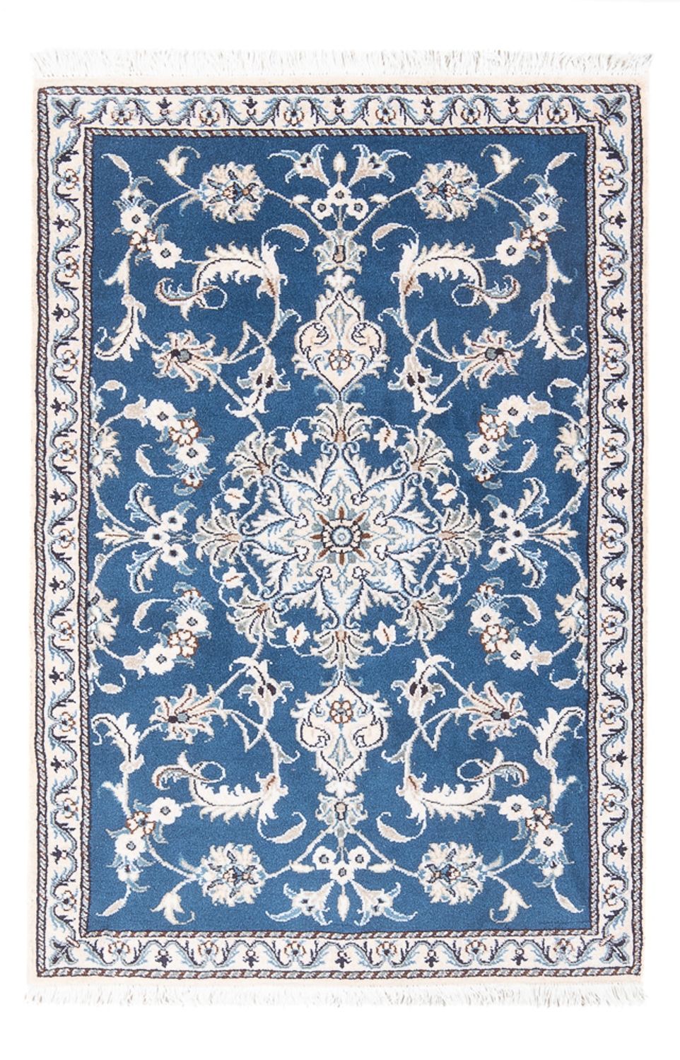 Alfombra persa - Nain - 140 x 90 cm - azul