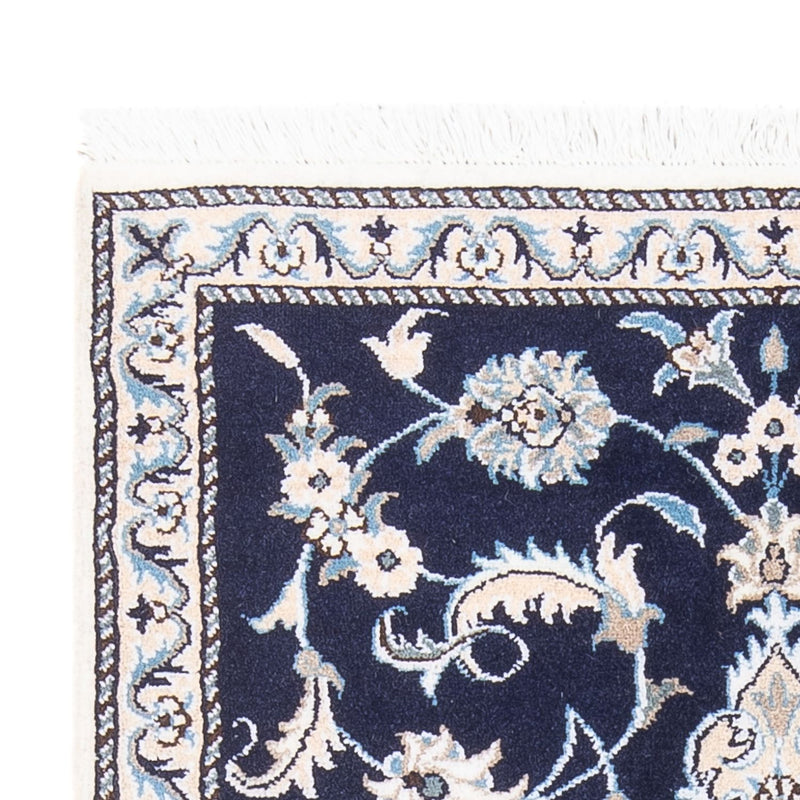 Alfombra persa - Nain - 140 x 90 cm - azul oscuro