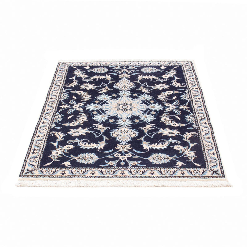 Alfombra persa - Nain - 140 x 90 cm - azul oscuro