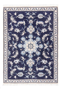 Alfombra persa - Nain - 140 x 90 cm - azul oscuro