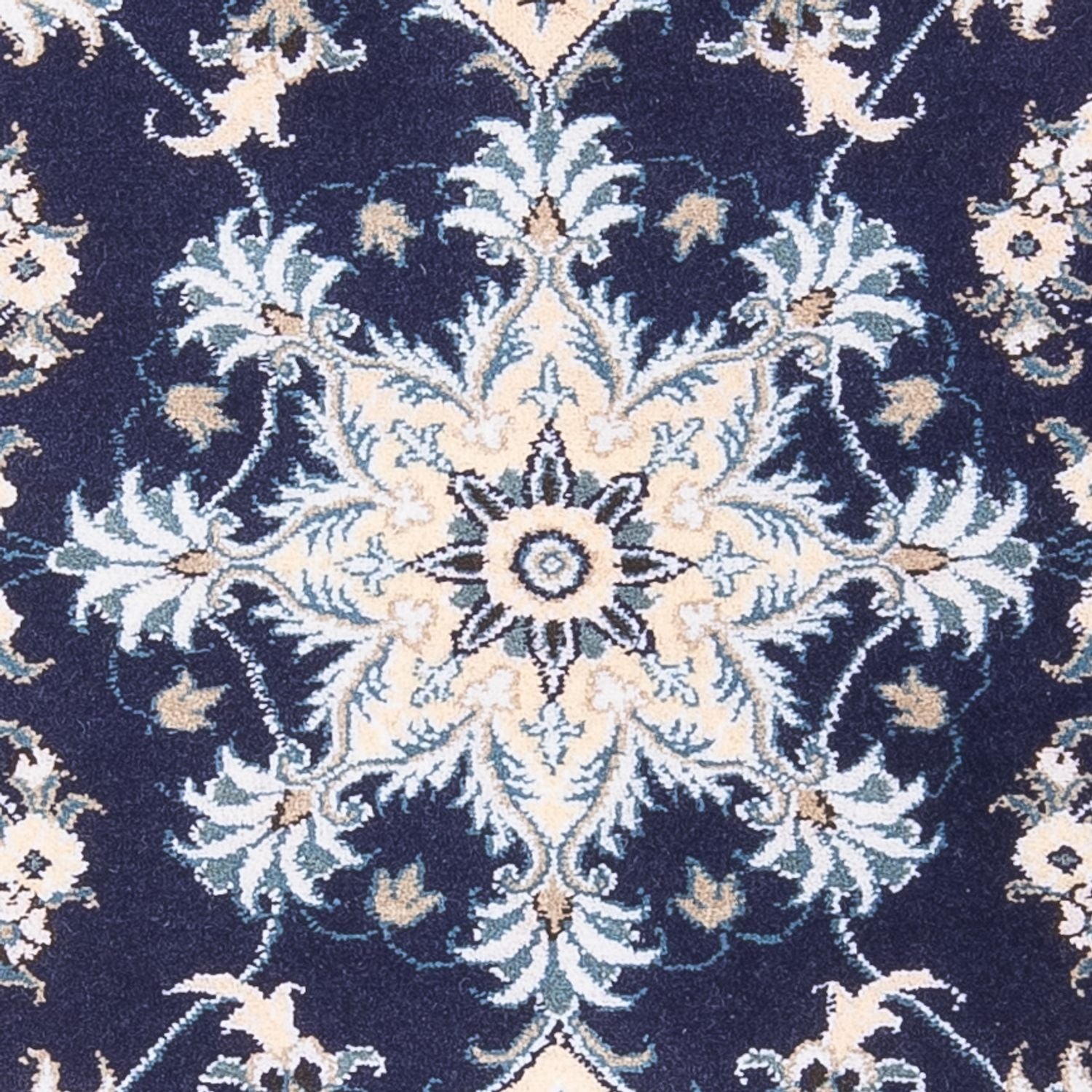 Alfombra persa - Nain - 140 x 90 cm - azul oscuro