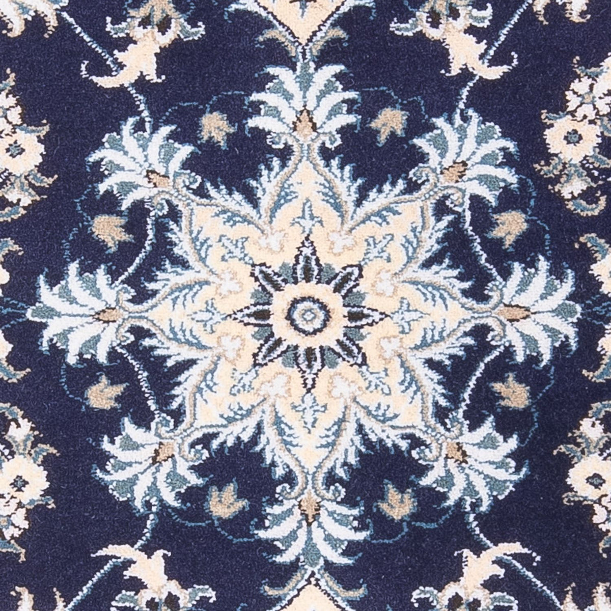 Alfombra persa - Nain - 140 x 90 cm - azul oscuro