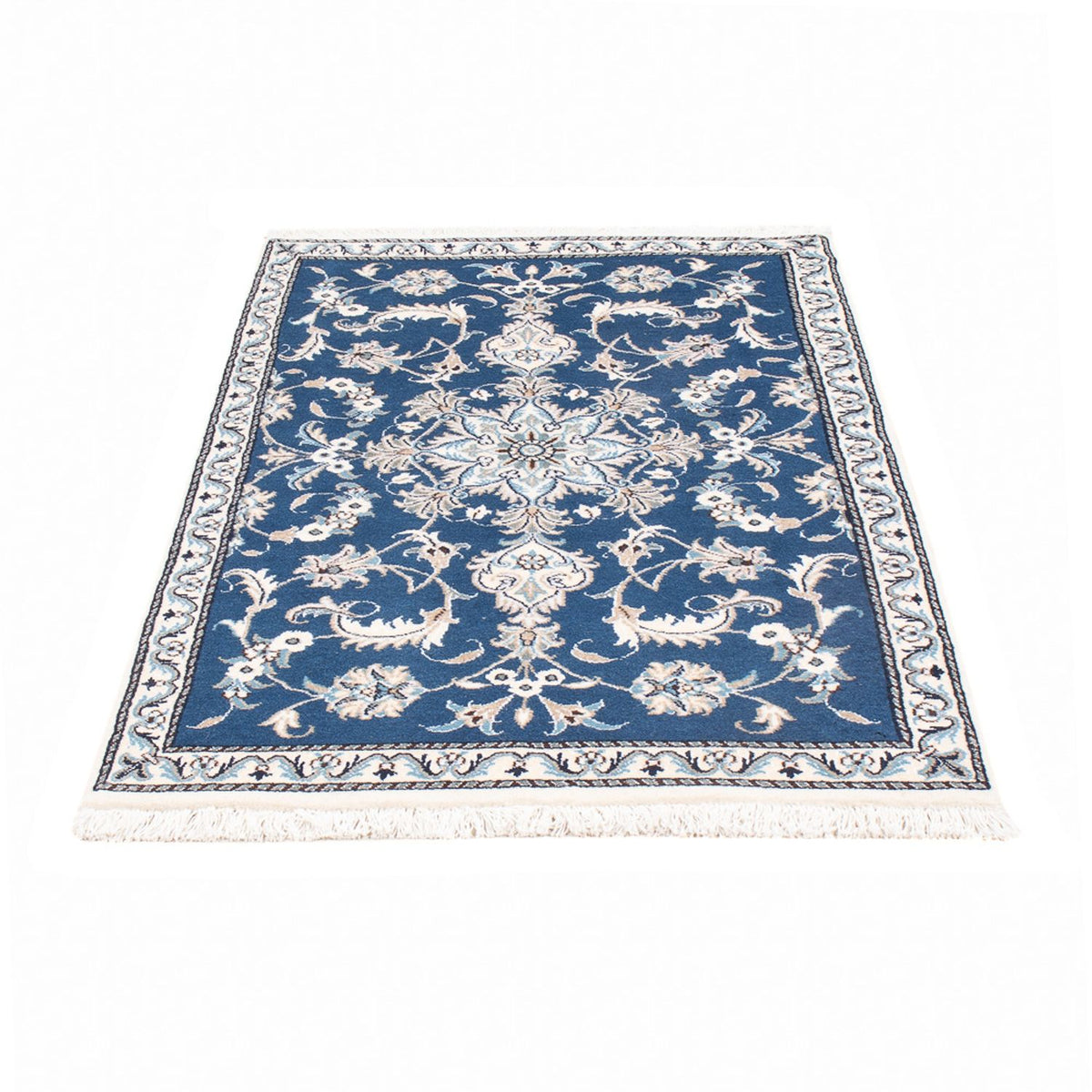 Alfombra persa - Nain - 140 x 90 cm - azul