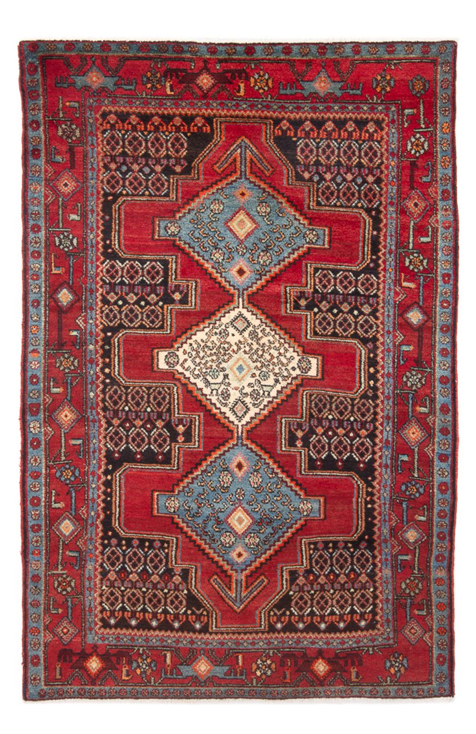Alfombra persa - Clásica - 200 x 128 cm - rojo