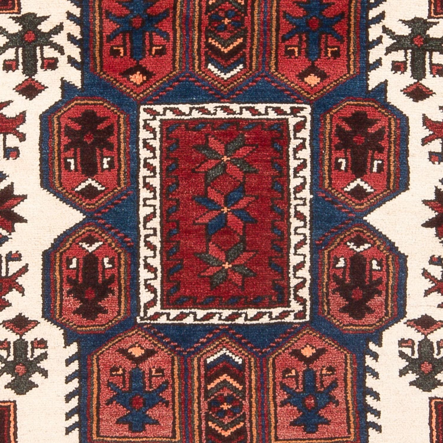 Alfombra persa - Nómada - 202 x 125 cm - azul oscuro