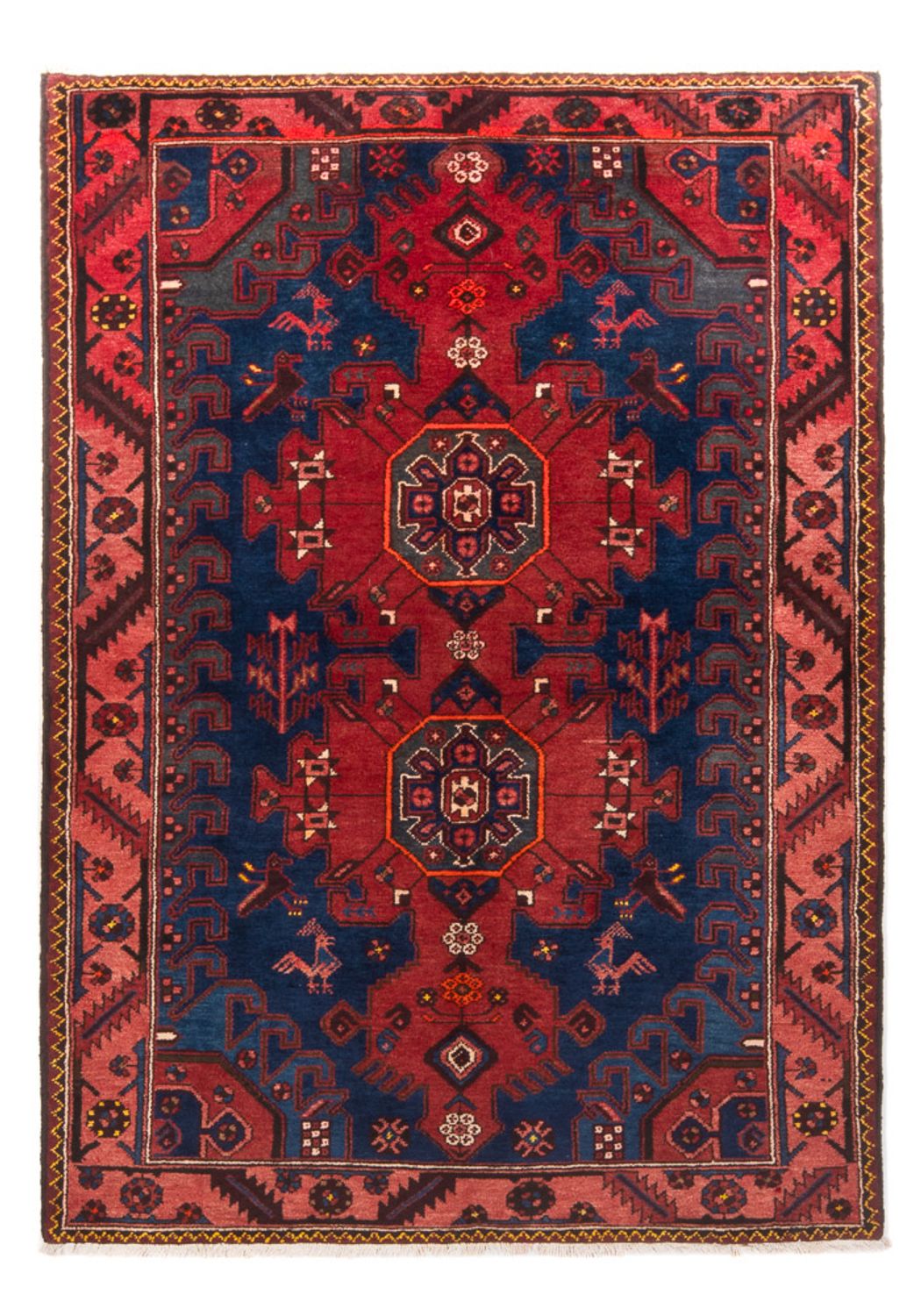 Alfombra persa - Nómada - 196 x 136 cm - azul