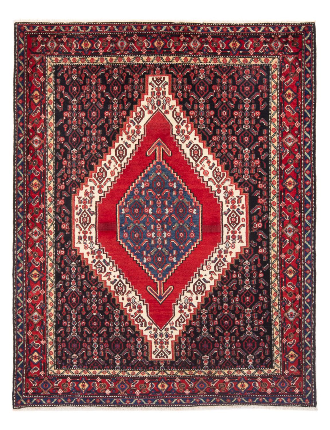 Alfombra persa - Clásica - 193 x 143 cm - azul oscuro