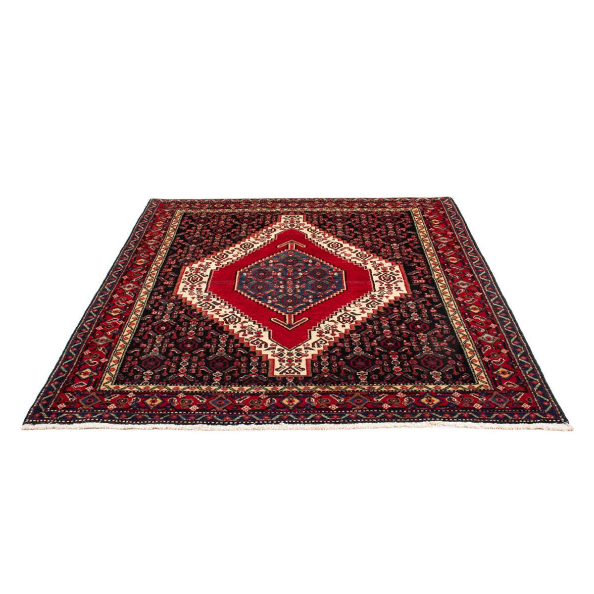 Alfombra persa - Clásica - 193 x 143 cm - azul oscuro