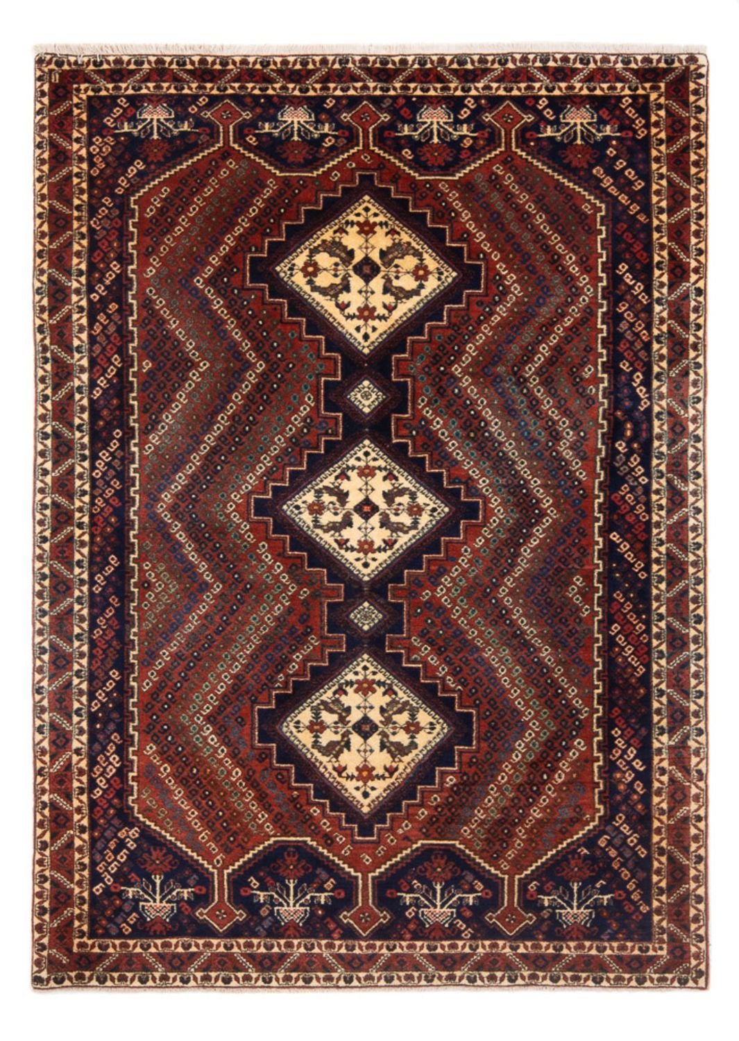 Alfombra persa - Nómada - 208 x 142 cm - rojo