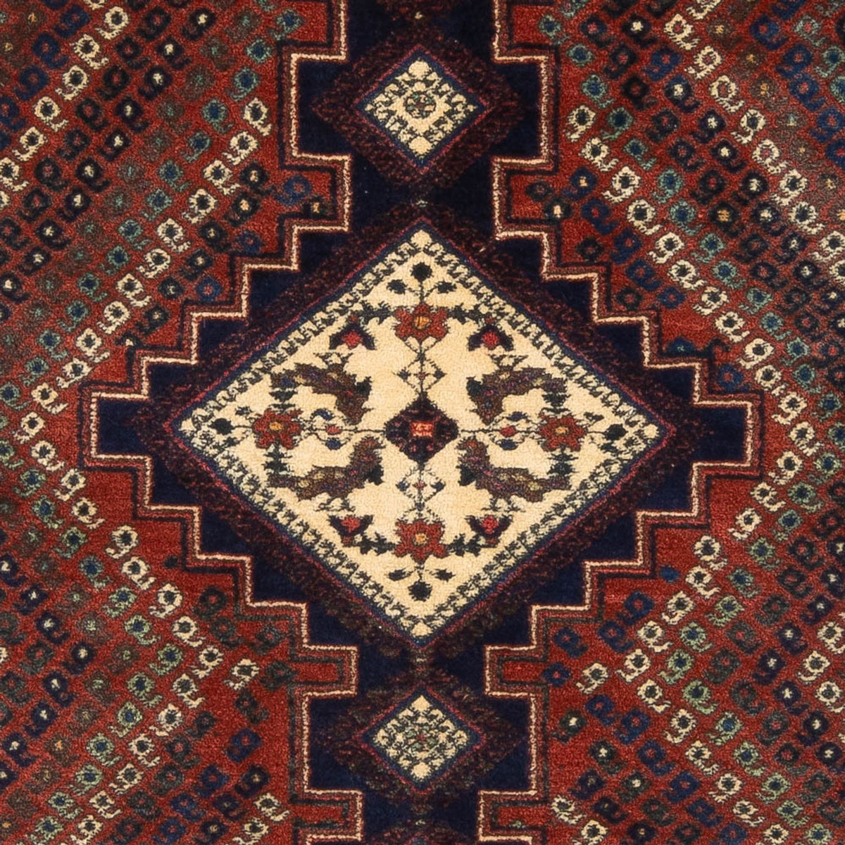 Alfombra persa - Nómada - 208 x 142 cm - rojo