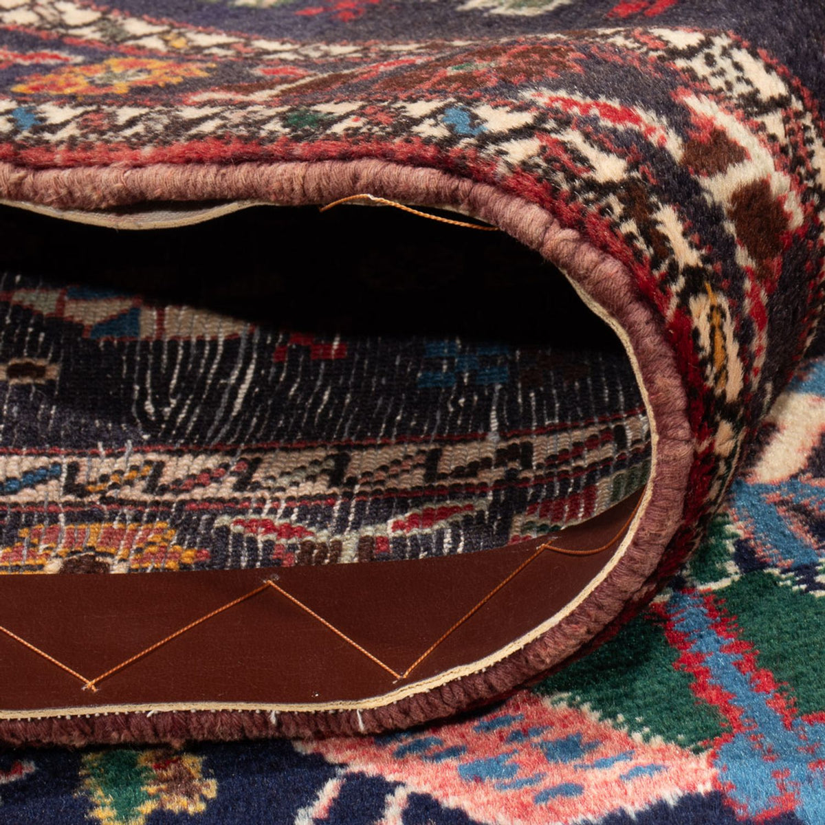 Alfombra persa - Nómada - 210 x 148 cm - azul oscuro