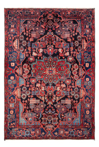 Alfombra persa - Nómada - 214 x 147 cm - azul oscuro