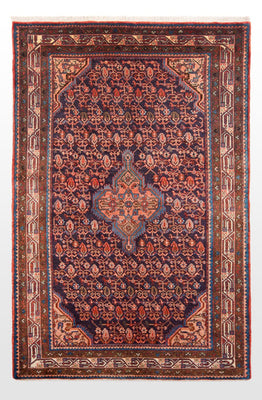 Alfombra persa - Nómada - 215 x 132 cm - azul oscuro