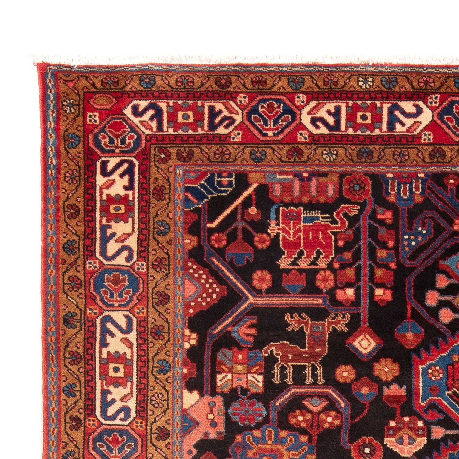 Alfombra persa - Nómada - 273 x 153 cm - azul oscuro